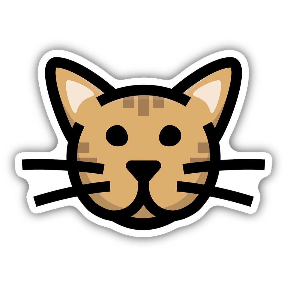 Stickers Northwest, Stickers, Art & School, 3", Tan Cat Head, 632565